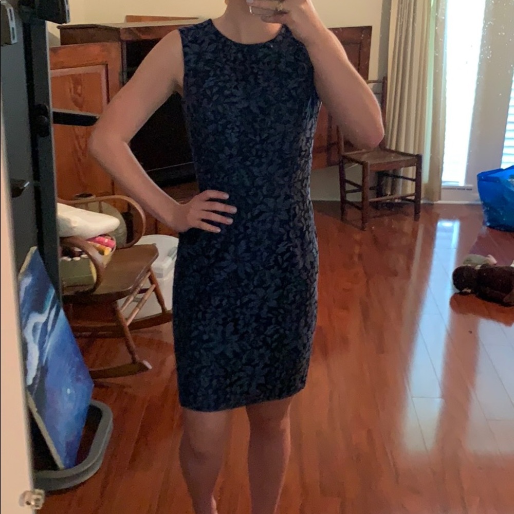 Navy blue lace dress worn once